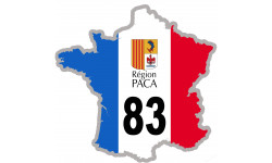 sticker / autocollant FRANCE 83 Région PACA