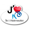 Sticker autocollant j'aime l'Ile de Noirmoutier