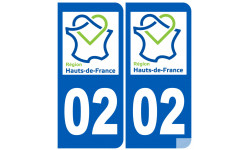 Logo autocollant 02 Aisne région Haut-de-France