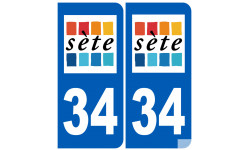 Sticker / autocollant : ville de Sète immatriculation 34