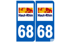 Sticker / autocollant : A 68 Le Haut-Rhin - 15cm
