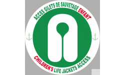 ACCES GILETS DE SAUVETAGE ENFANT - 10cm - Sticker/autocollant