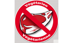 végétarien et végétarienne steack - 5cm - Sticker/autocollant