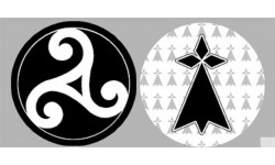 stickers / autocollant Bretagne triskèle et drapeau 2
