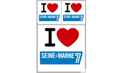 Département 77 la Seine et Marne (1fois 10cm 2fois 5cm) - Sticker/autocollant