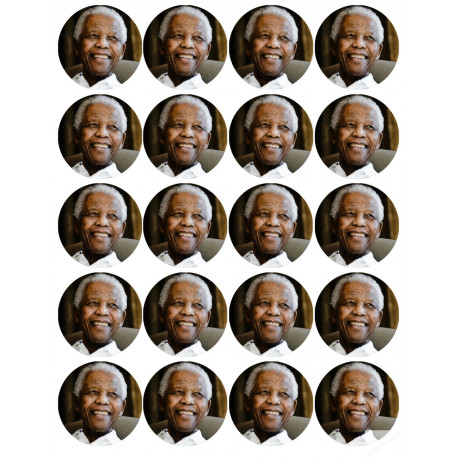 Nelson Mandela (20 fois 5cm) - Sticker/autocollant