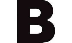 Lettre B noir sur fond blanc (5x4.5cm) - Sticker/autocollant