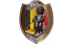 Belge et fier de l'être (10x7.8cm) - sticker/autocollant