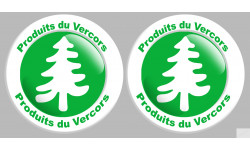 Série Produits du Vercors (2 fois 10x10cm) - Sticker/autocollant