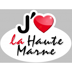 j'aime la Haute Marne (15x11cm) - Sticker/autocollant