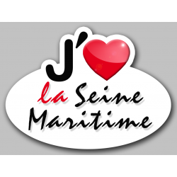 j'aime la Seine-Maritime (15x11cm) - Sticker/autocollant